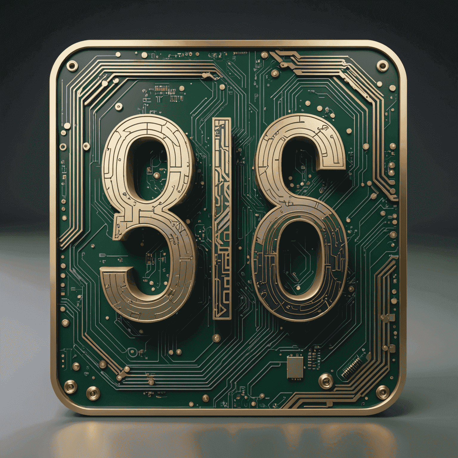 5G Connect Logo - A sleek, modern design with metallic finish and circuit board patterns